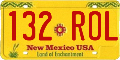 NM license plate 132ROL
