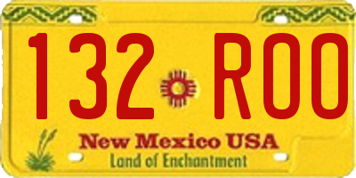 NM license plate 132ROO