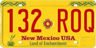 NM license plate 132ROQ