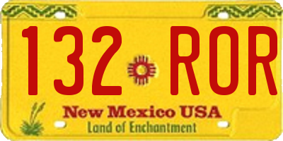 NM license plate 132ROR