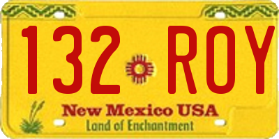 NM license plate 132ROY