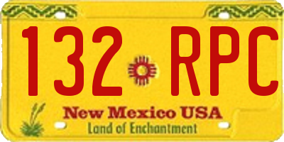 NM license plate 132RPC