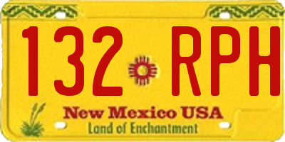 NM license plate 132RPH