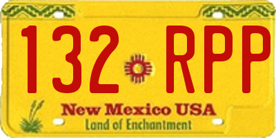 NM license plate 132RPP