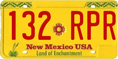 NM license plate 132RPR