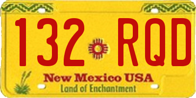 NM license plate 132RQD