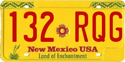 NM license plate 132RQG