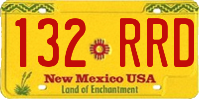 NM license plate 132RRD