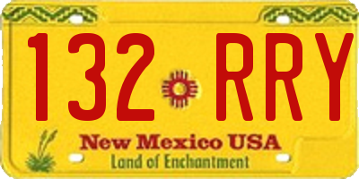 NM license plate 132RRY