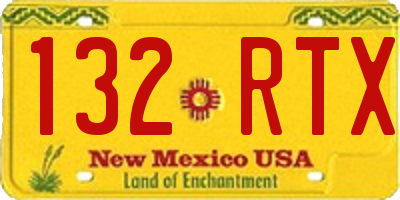 NM license plate 132RTX