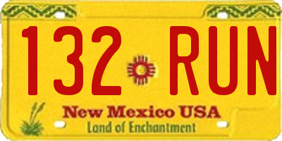NM license plate 132RUN