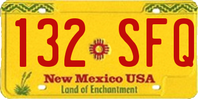 NM license plate 132SFQ