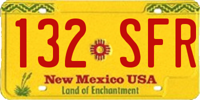 NM license plate 132SFR