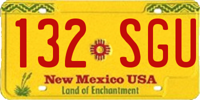 NM license plate 132SGU