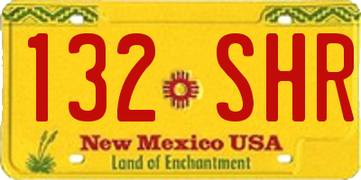 NM license plate 132SHR