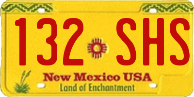 NM license plate 132SHS