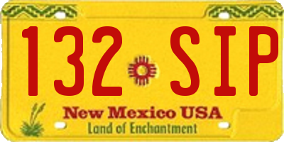 NM license plate 132SIP