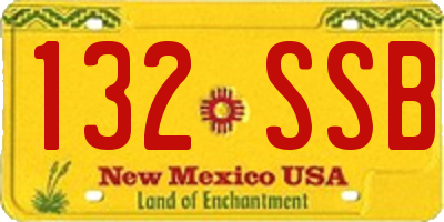 NM license plate 132SSB
