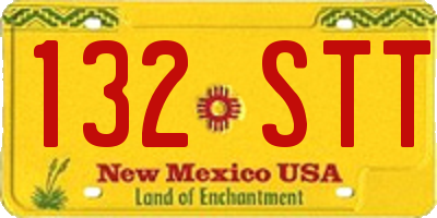 NM license plate 132STT