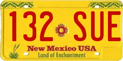 NM license plate 132SUE