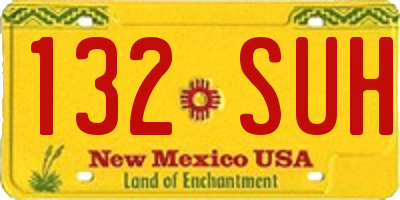 NM license plate 132SUH