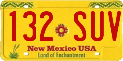 NM license plate 132SUV