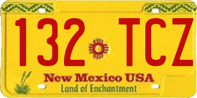 NM license plate 132TCZ