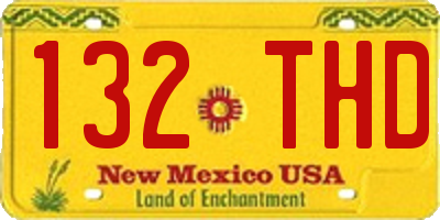 NM license plate 132THD