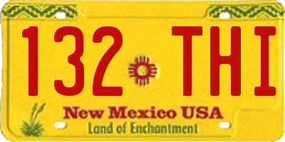 NM license plate 132THI