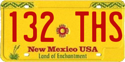 NM license plate 132THS