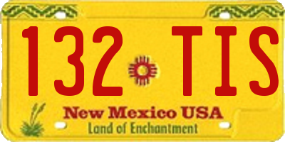 NM license plate 132TIS