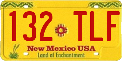 NM license plate 132TLF