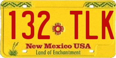 NM license plate 132TLK