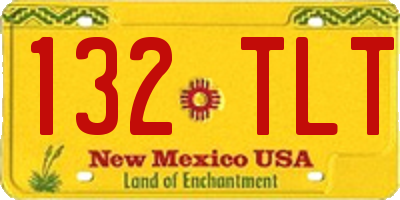 NM license plate 132TLT