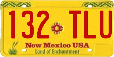 NM license plate 132TLU