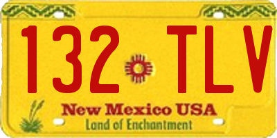 NM license plate 132TLV