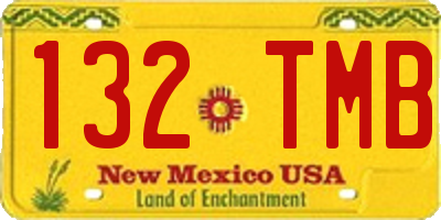 NM license plate 132TMB