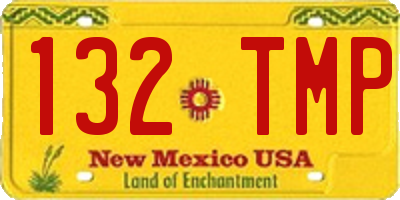NM license plate 132TMP
