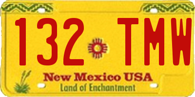 NM license plate 132TMW