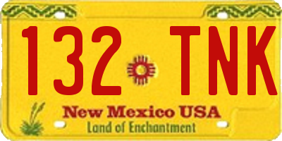 NM license plate 132TNK