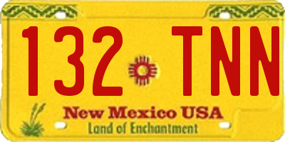 NM license plate 132TNN