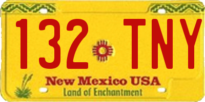 NM license plate 132TNY