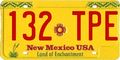 NM license plate 132TPE