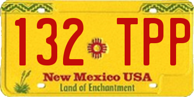 NM license plate 132TPP