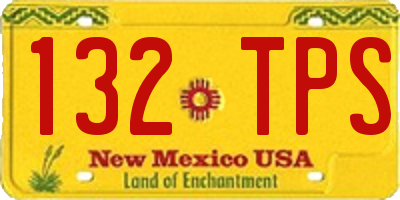NM license plate 132TPS