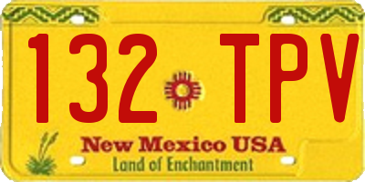 NM license plate 132TPV