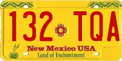 NM license plate 132TQA