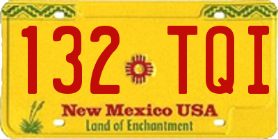 NM license plate 132TQI
