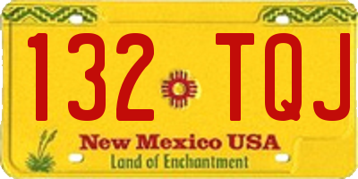 NM license plate 132TQJ