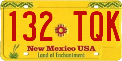 NM license plate 132TQK